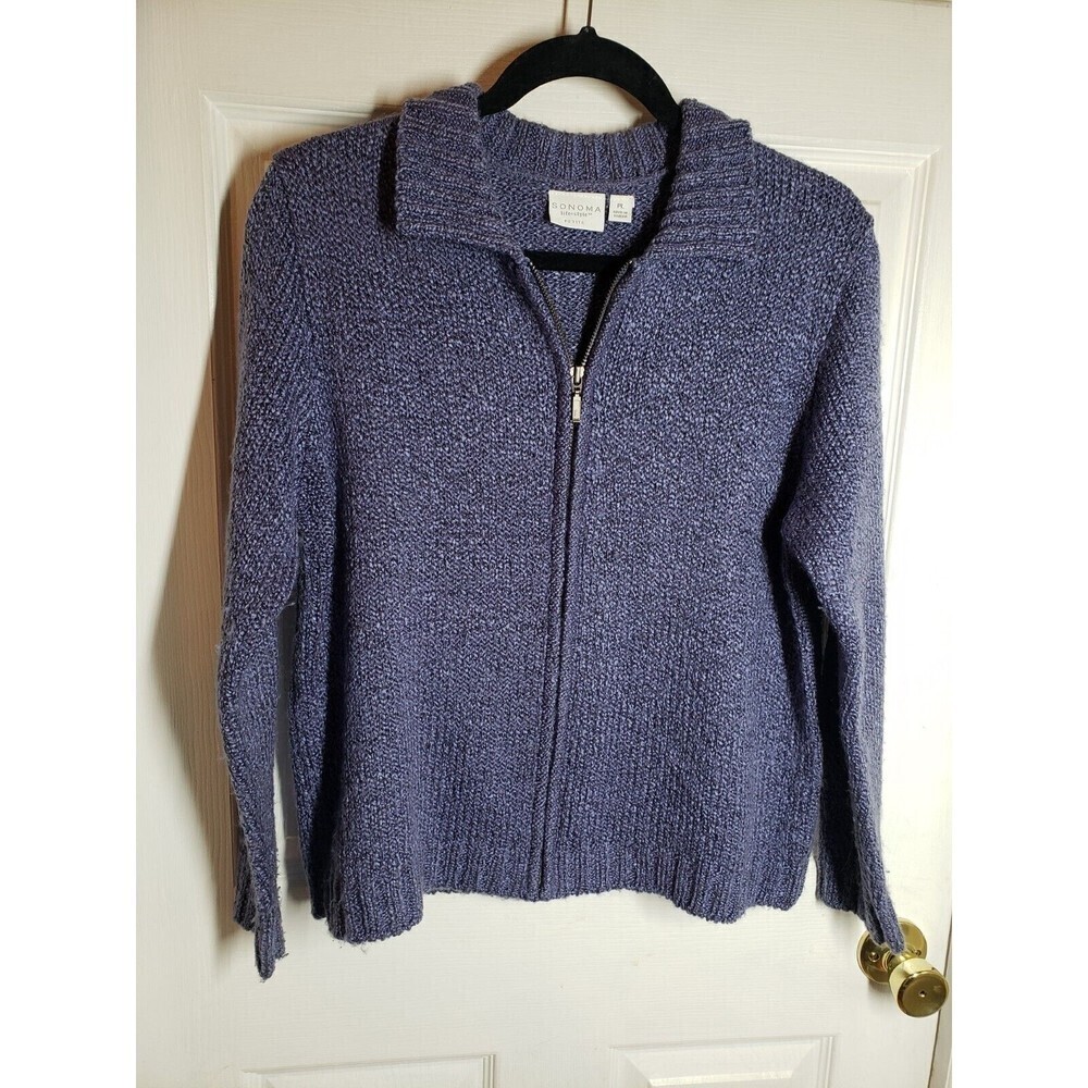 Sonoma Full Zip Sweater Women’s Size PL - Picture 1 of 6